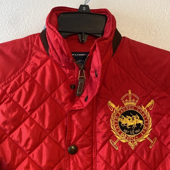 Lauren Ralph Lauren Crested Quilt Fleece Lined (Martin Red - Picture 5 of 8